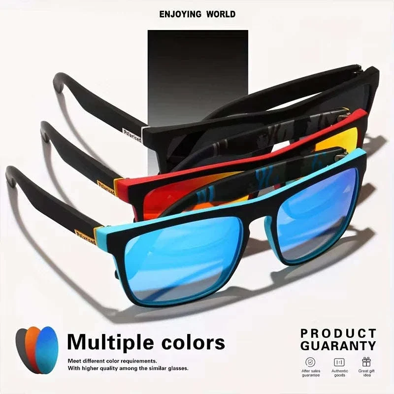 Men's Square Polarized Sunglasses with UV400 Protection - Image 3