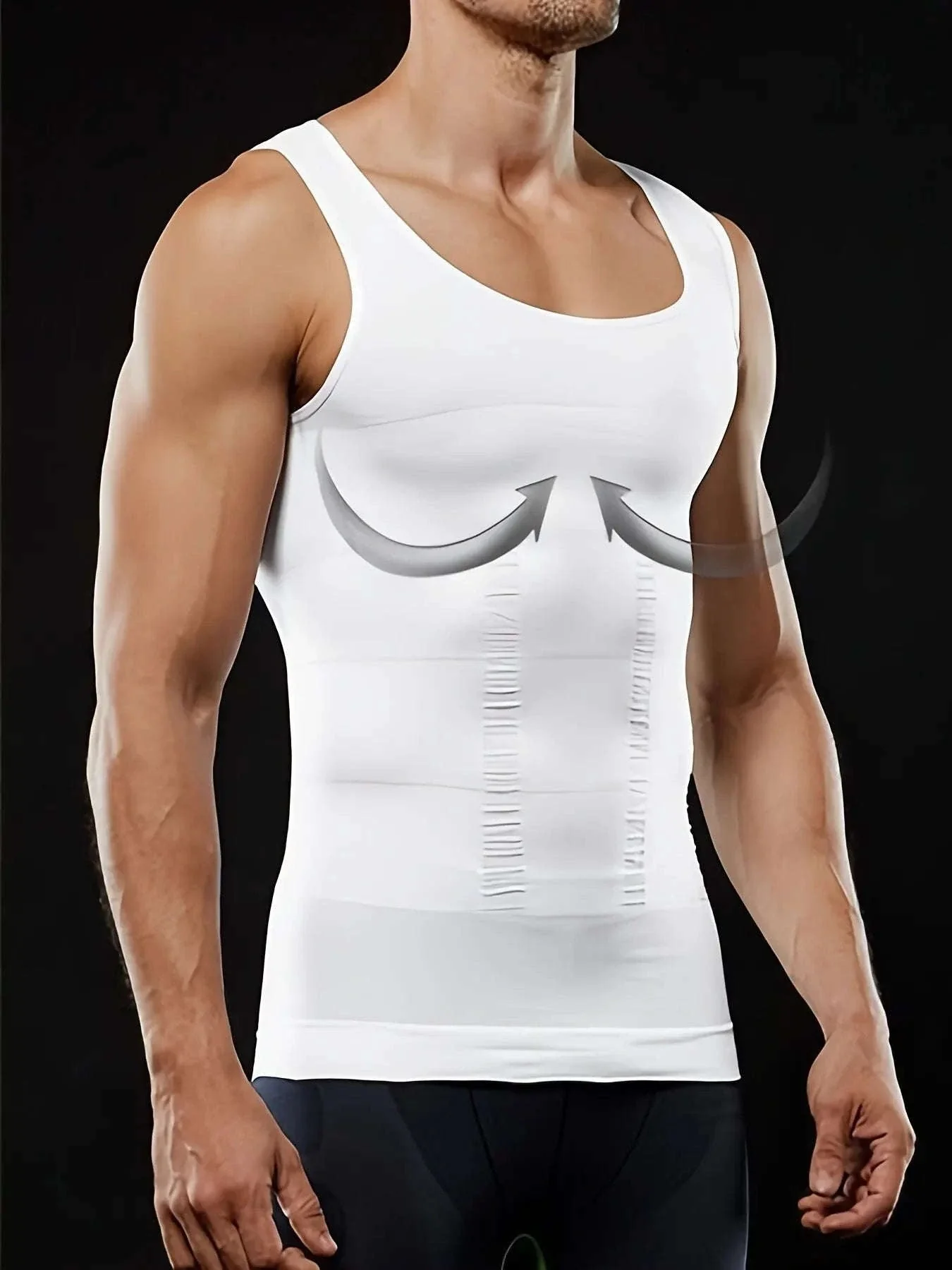 Men’s Compression Body Shaper Tank Top for a Smoother Look - Image 3