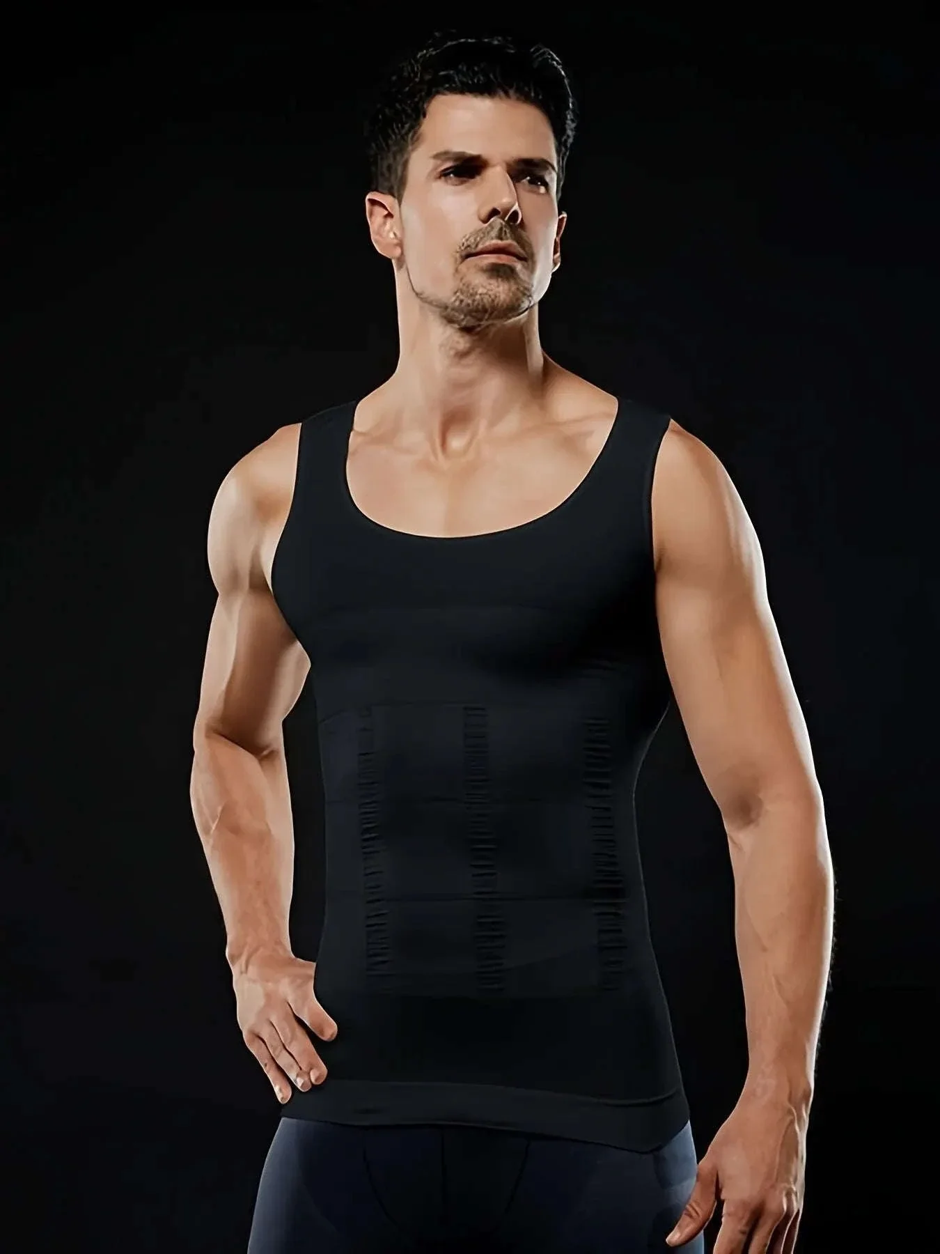 Men’s Compression Body Shaper Tank Top for a Smoother Look - Image 4