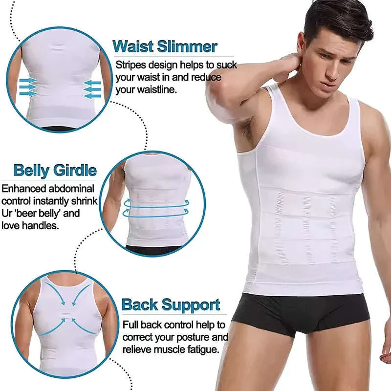 Men’s Compression Shapewear Vest for Tummy Control - Image 5