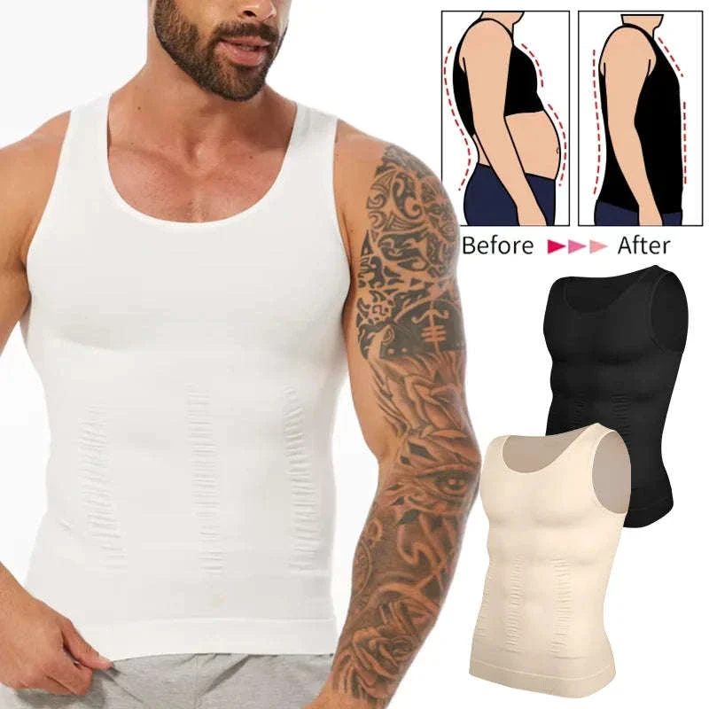 Men’s Compression Shapewear Vest for Tummy Control - Image 7