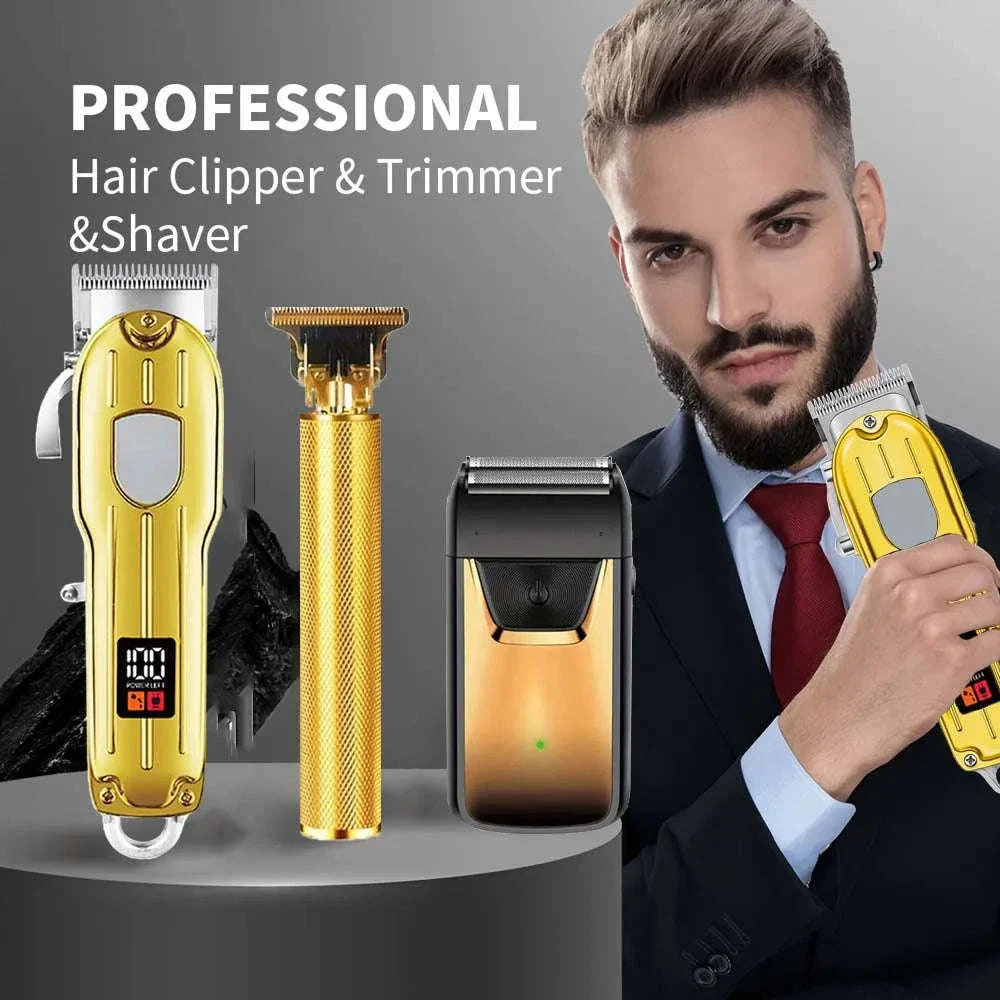 Men’s Hair Clipper & Beard Trimmer Kit with Titanium Blades - Image 8