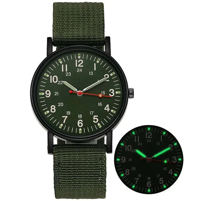 Men's Quartz Watch with Luminous Hands and Big Dial