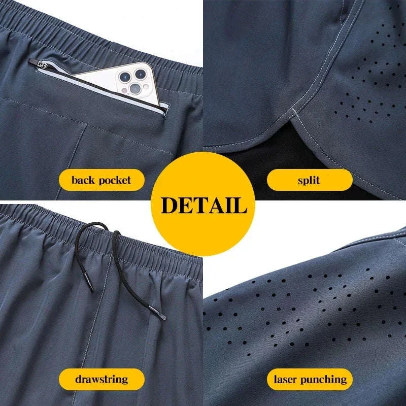 Men’s Quick-Dry Running Shorts with Double-Layer Support - Image 4