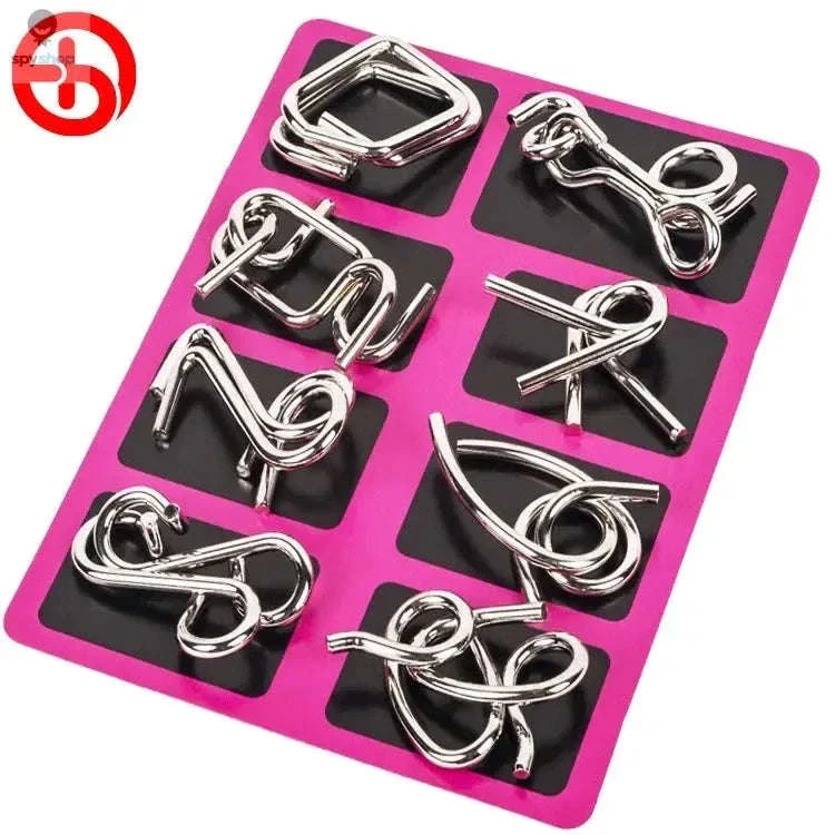 8-Piece Montessori Wire Puzzle Set for Kids and Adults - Image 8