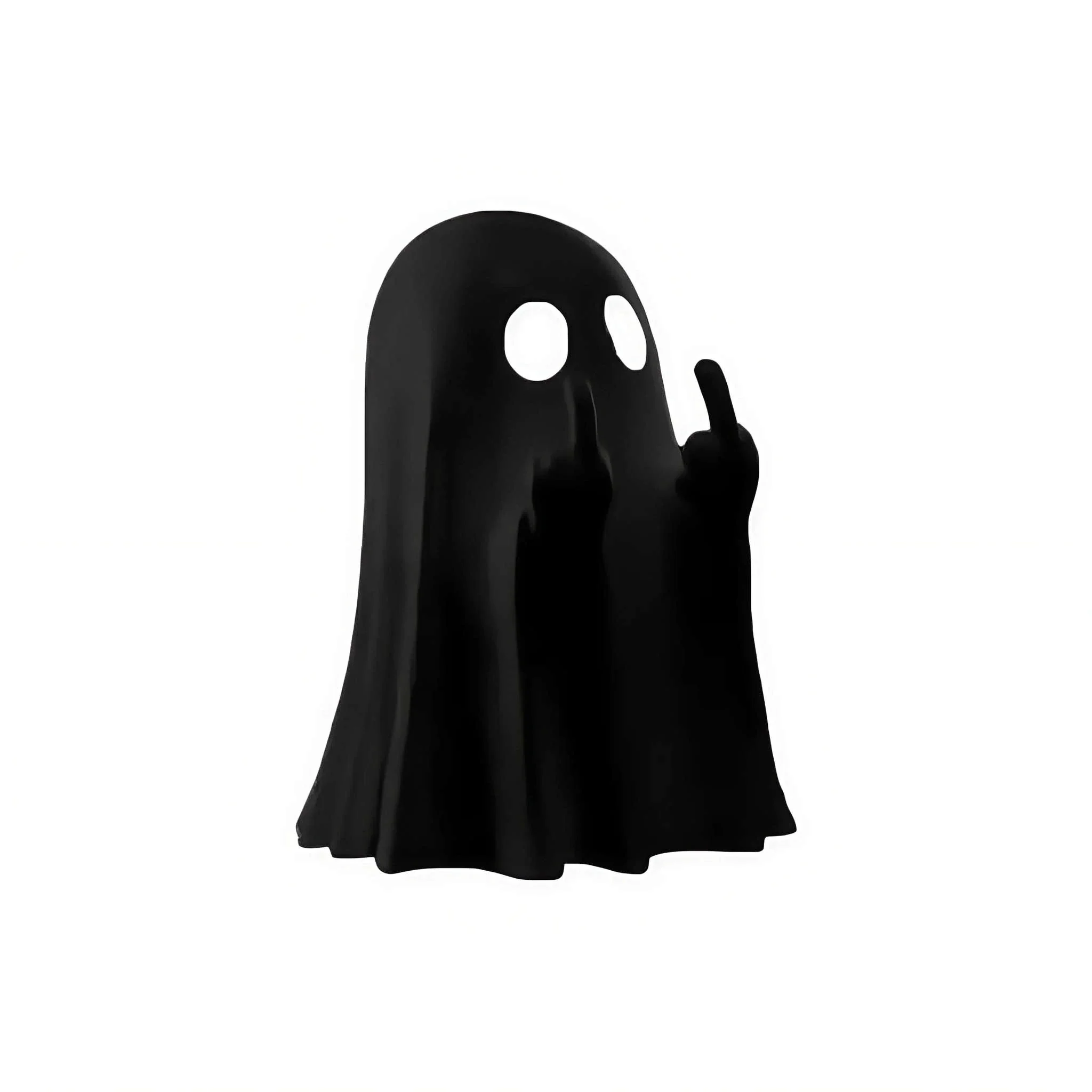 Cute Middle Finger Ghost Statue for Halloween Decor - Image 7