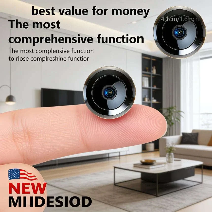 Mini 1080P Indoor Security Camera 0.9" with Night Vision & Motion Detection