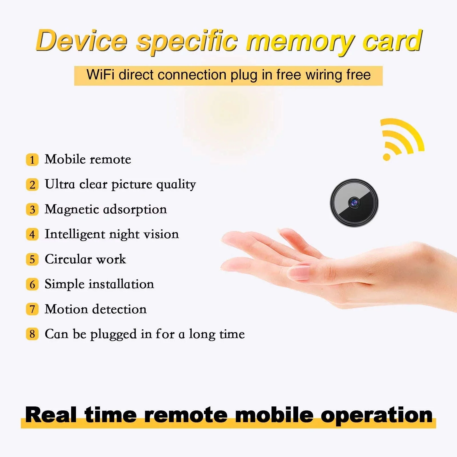 Mini 1080P Indoor Security Camera 0.9" with Night Vision & Motion Detection - Image 3