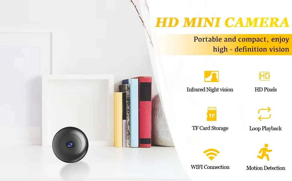 Mini 1080P Indoor Security Camera 0.9" with Night Vision & Motion Detection - Image 7