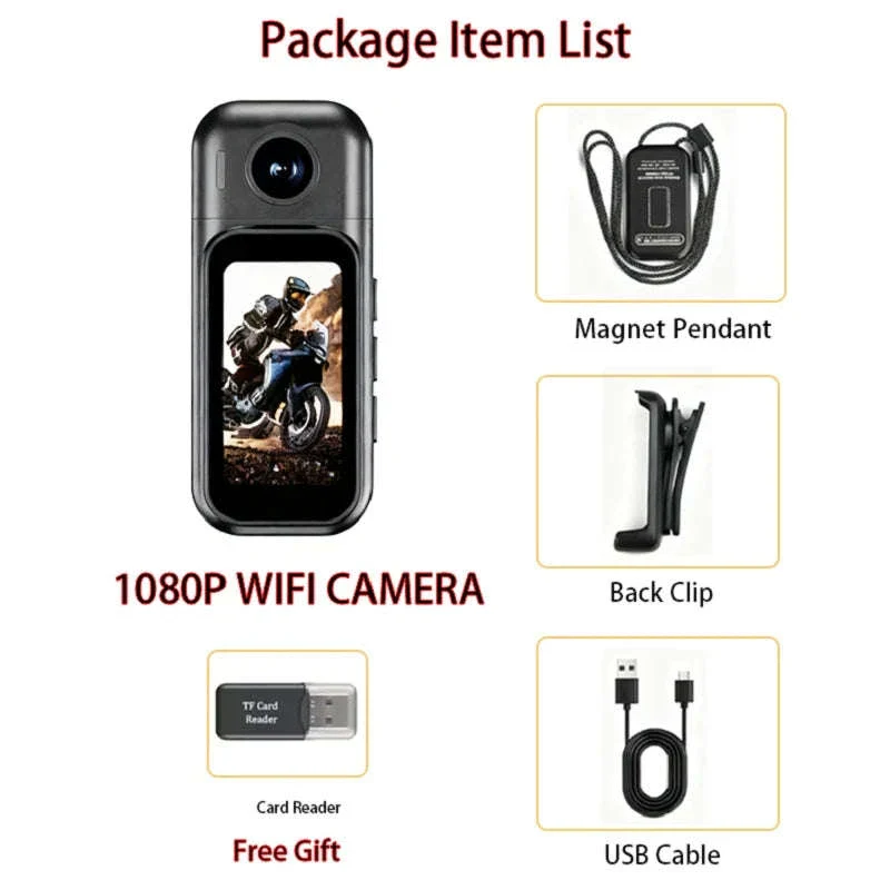 Mini 1080P POV Body Camera with Rotating Lens & Touch Screen - Image 15
