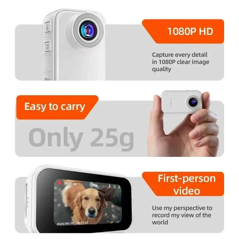 Mini 1080P Thumb Camera with IPS Screen & 130° Wide Angle - Image 11
