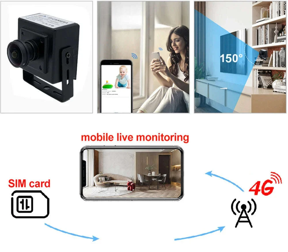 Mini 4G SIM Card IP Camera 5MP HD Indoor Security Camera - Image 9