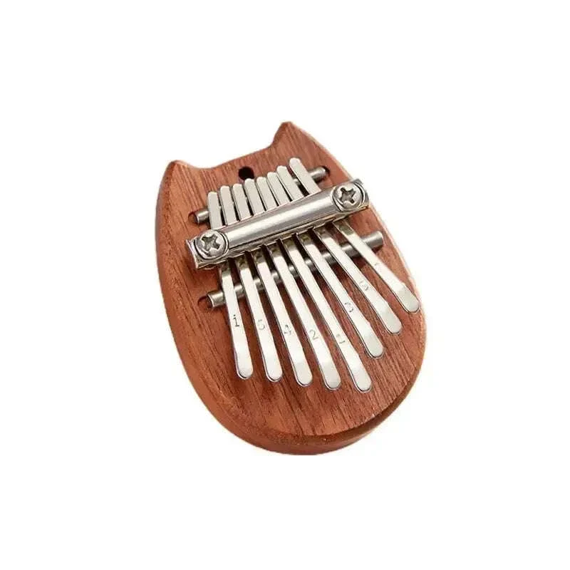 Mini 8-Key Wooden Kalimba Thumb Piano with Pendant Chain - Image 15
