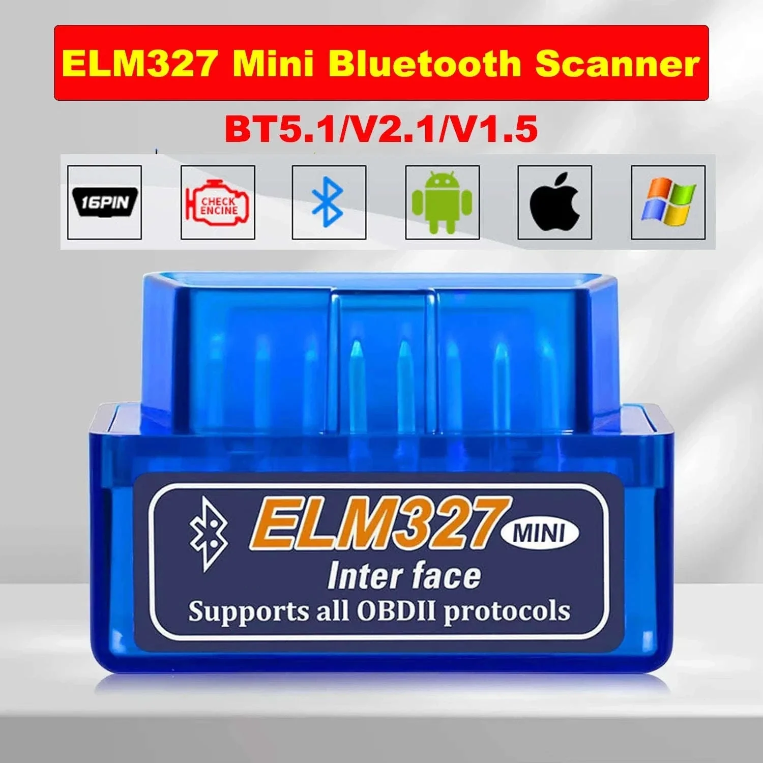 Mini ELM327 Bluetooth OBD2 Scanner for Fast Car Diagnostics