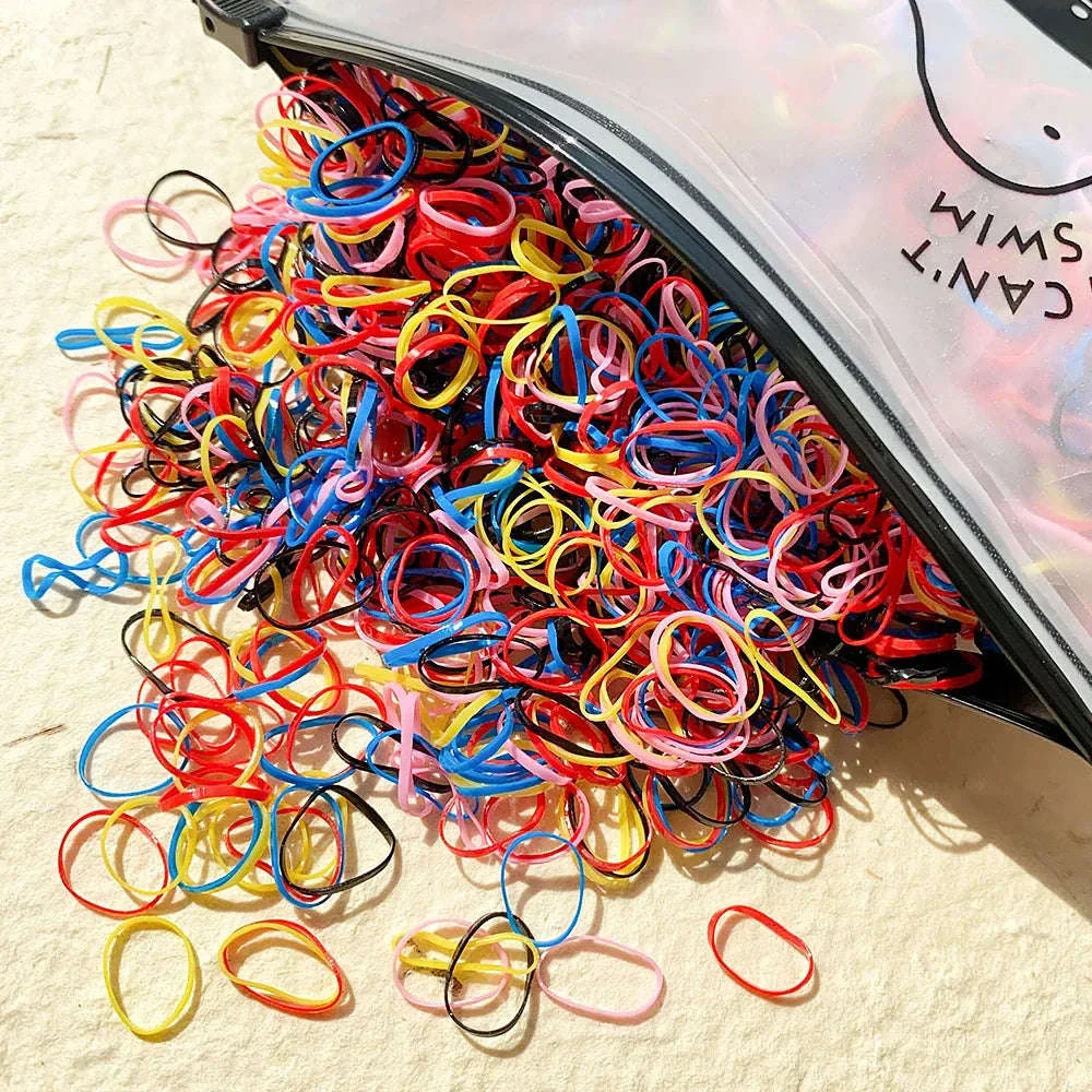 Colorful Mini Hair Ties Bulk Pack for Kids' Everyday Styling - Image 12