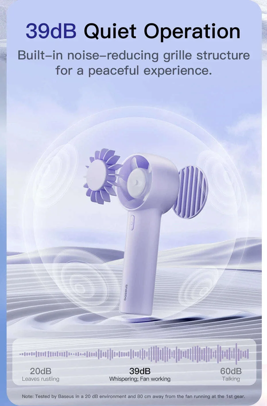 Mini Handheld Turbine Fan with 3 Speeds & Rechargeable Battery - Image 13