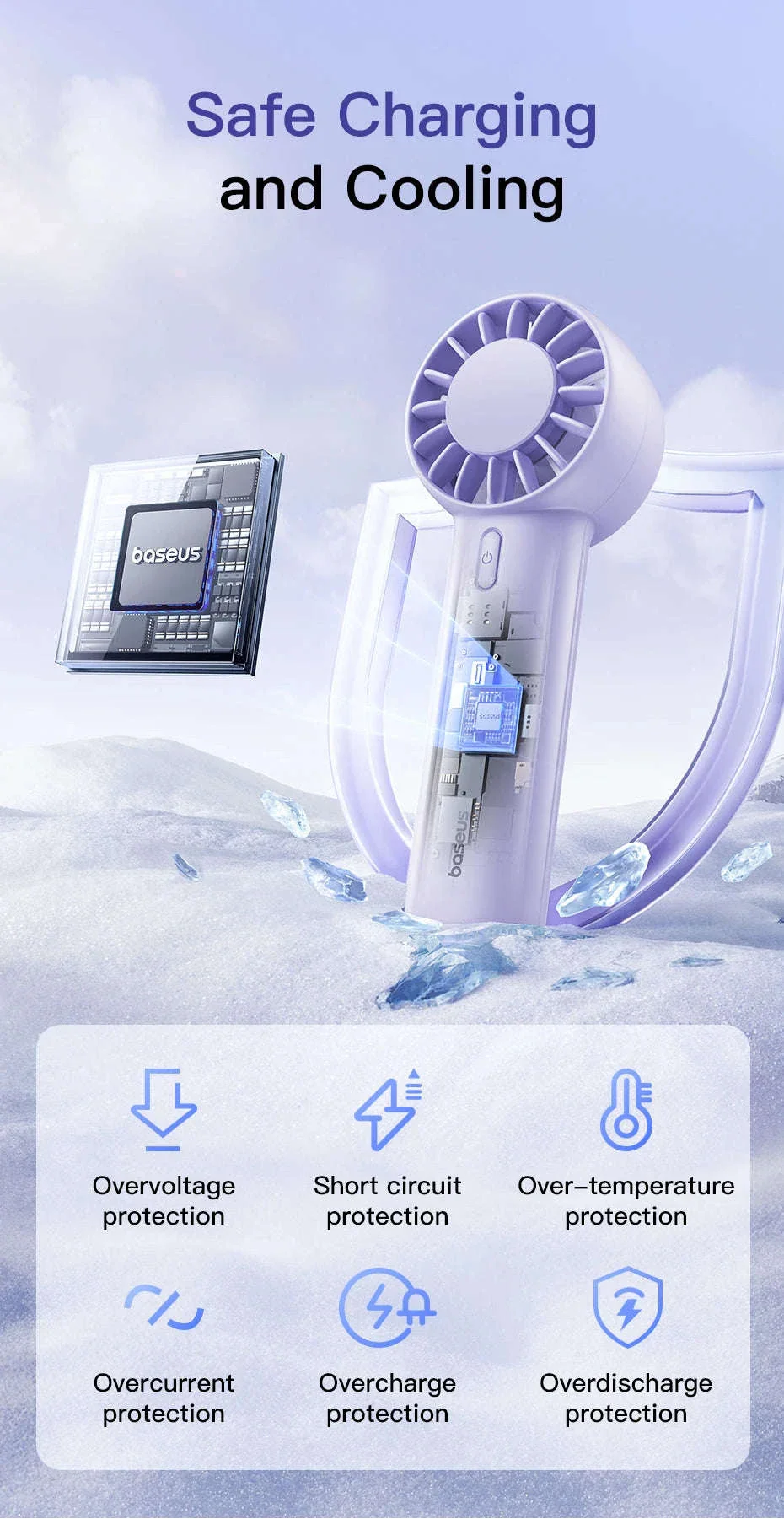 Mini Handheld Turbine Fan with 3 Speeds & Rechargeable Battery - Image 19