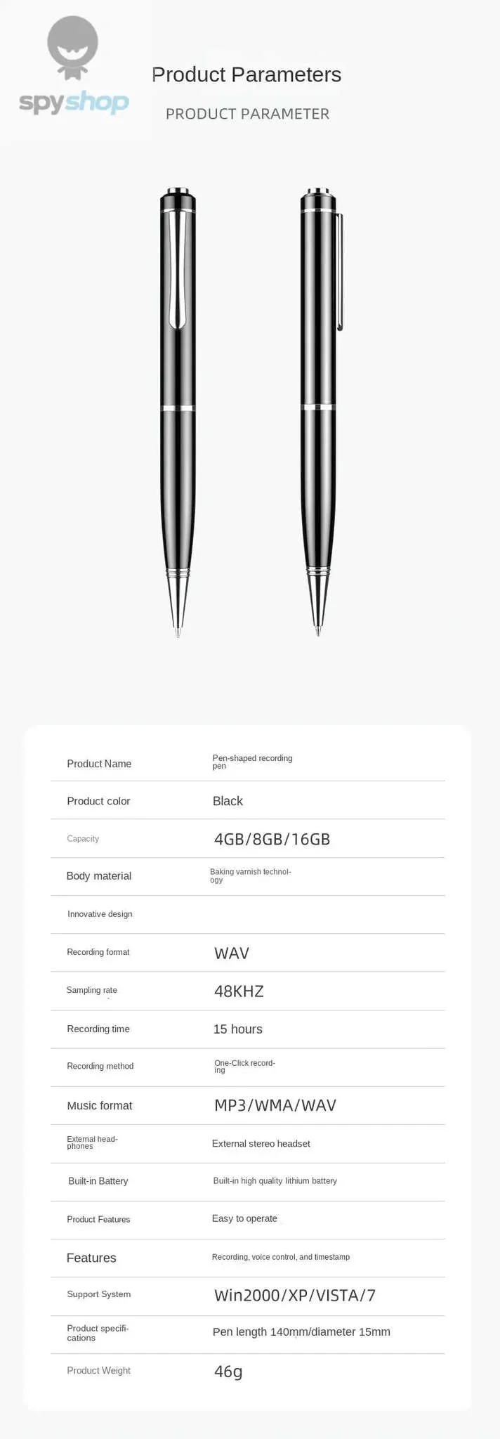 Mini Pen Voice Recorder with Large Storage and Noise Reduction - Image 21