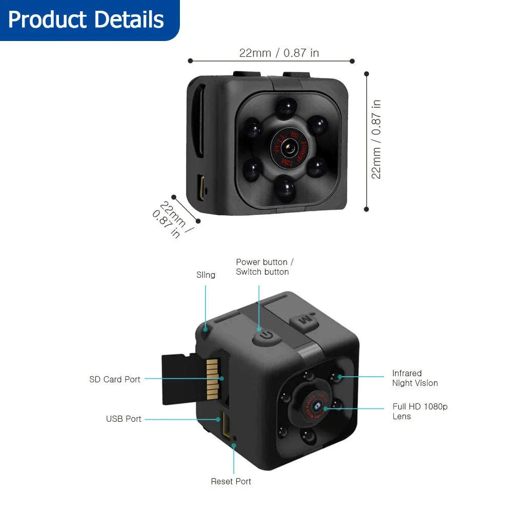 Mini 1080P Full HD Security Camera with 32GB Storage - Image 15