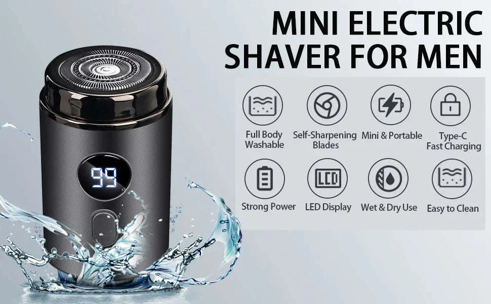 Mini Portable Electric Shaver with LED Display & Wet Dry Use - Image 7