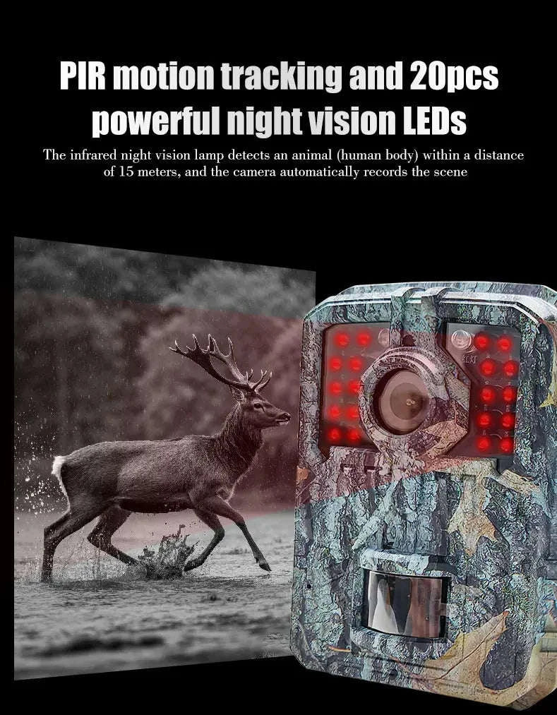 Mini Trail Camera 1080P Night Vision Wildlife Hunting Camera - Image 14