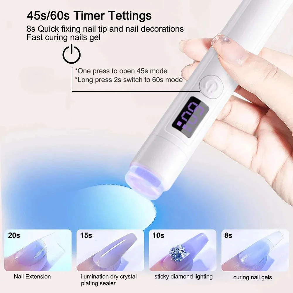 Mini Portable UV LED Nail Lamp for Quick Gel Curing - Image 3