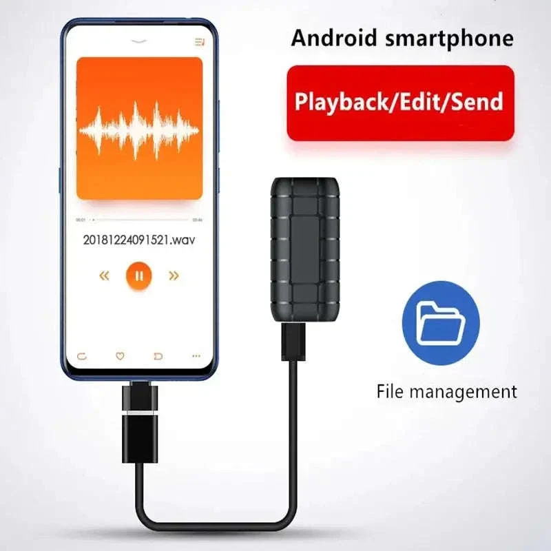 Mini Voice Activated Recorder with 500H Battery and OTG Transfer - Image 2