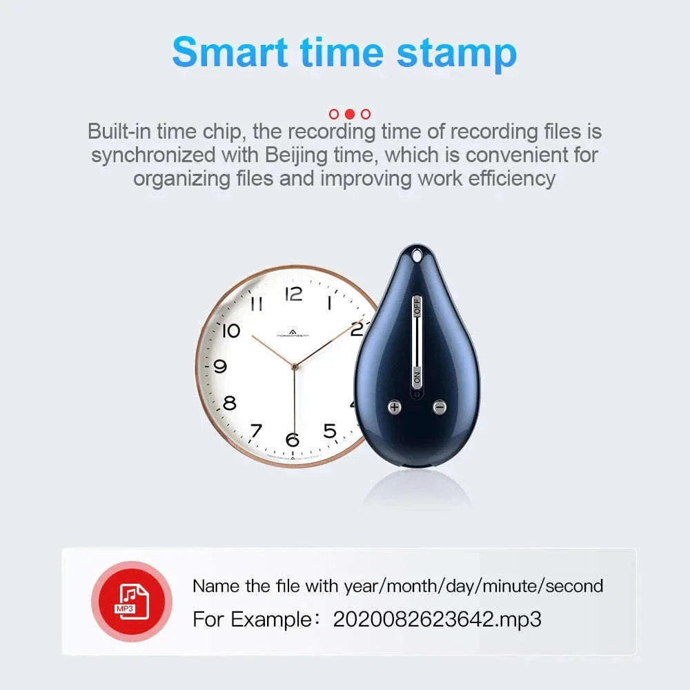 Mini Voice Activated Recorder with 68 Hours Recording & MP3 Playback - Image 4