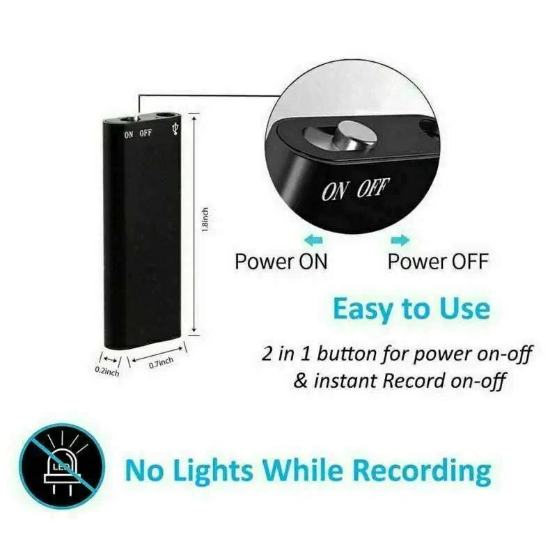 Mini Voice Activated Recorder Q63 USB Audio Recorder 18h Recording - Image 29