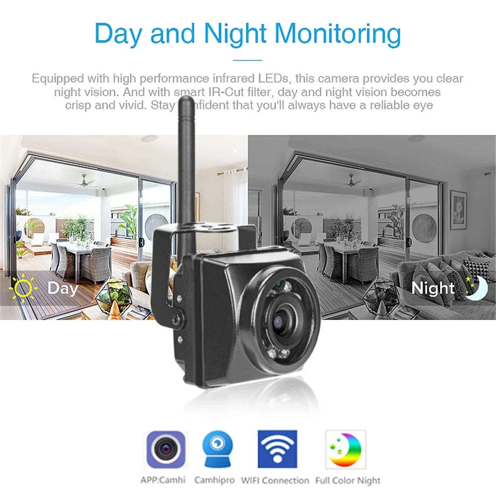 Mini WiFi Security Camera 5MP Night Vision and Motion Detection