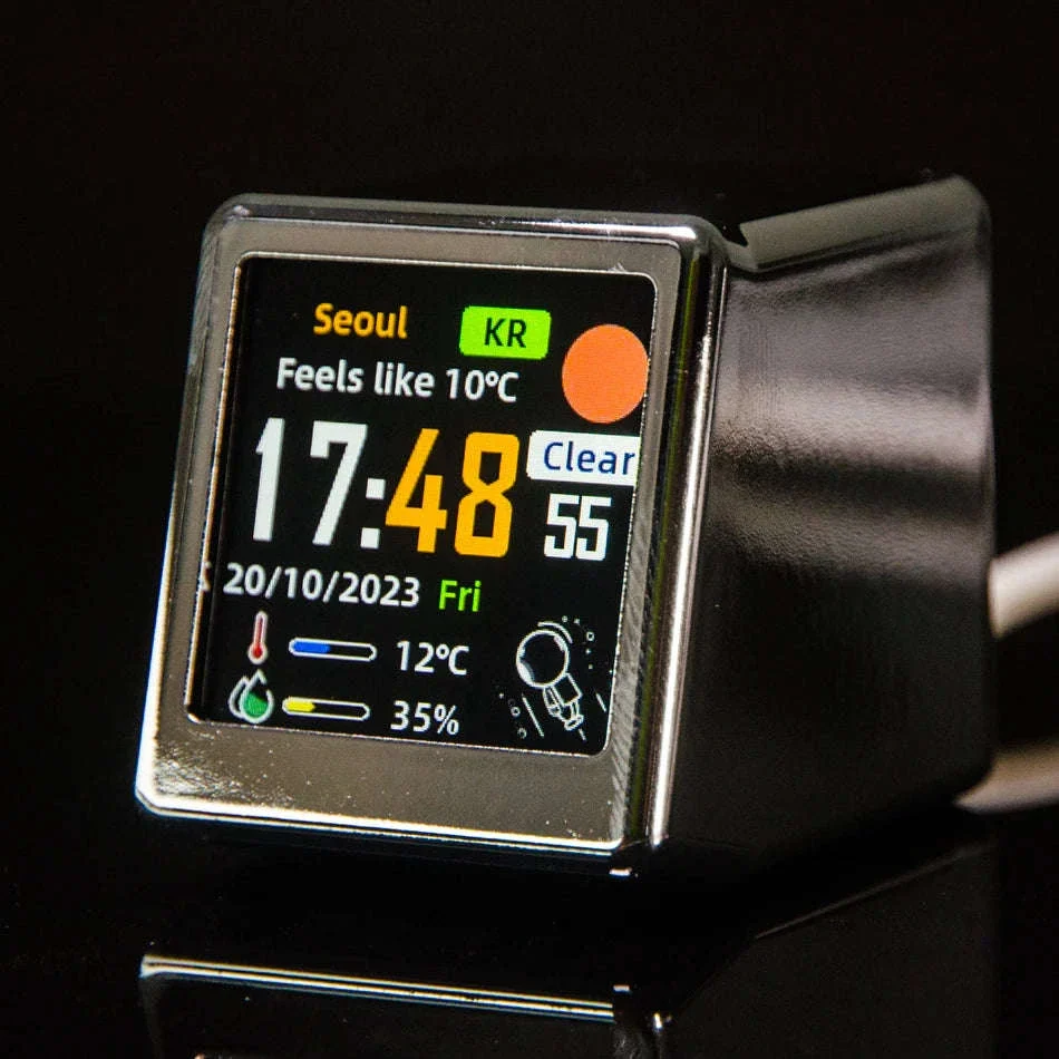 Mini WiFi Weather Digital Desk Clock with Custom Display Themes - Image 10