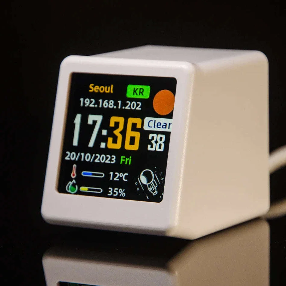 Mini WiFi Weather Digital Desk Clock with Custom Display Themes - Image 11