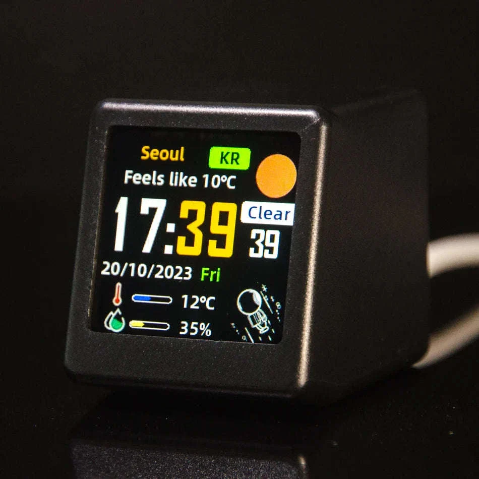 Mini WiFi Weather Digital Desk Clock with Custom Display Themes - Image 12