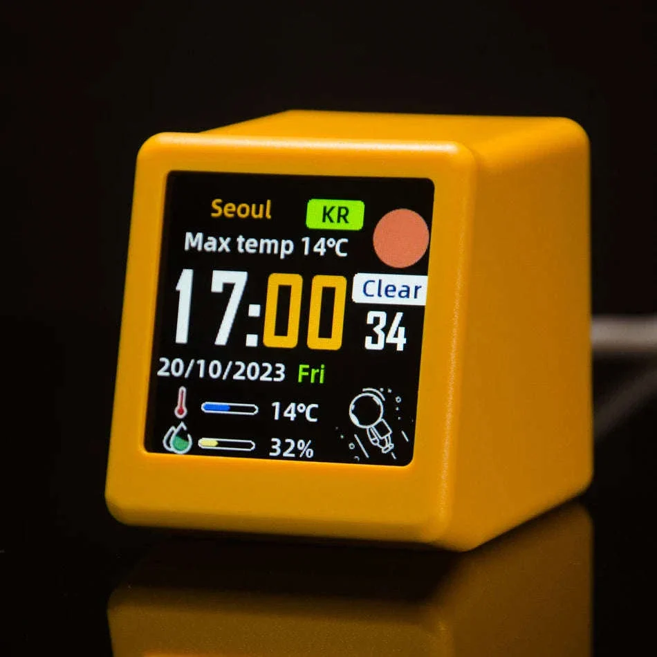 Mini WiFi Weather Digital Desk Clock with Custom Display Themes - Image 14
