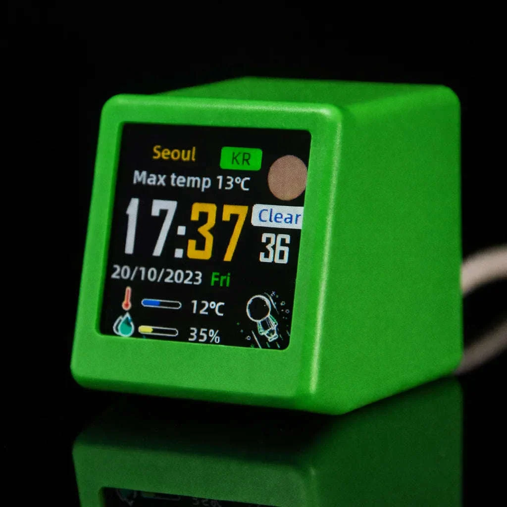 Mini WiFi Weather Digital Desk Clock with Custom Display Themes - Image 16