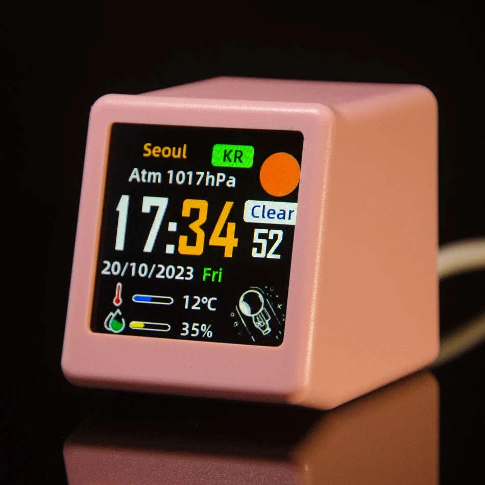 Mini WiFi Weather Digital Desk Clock with Custom Display Themes - Image 19