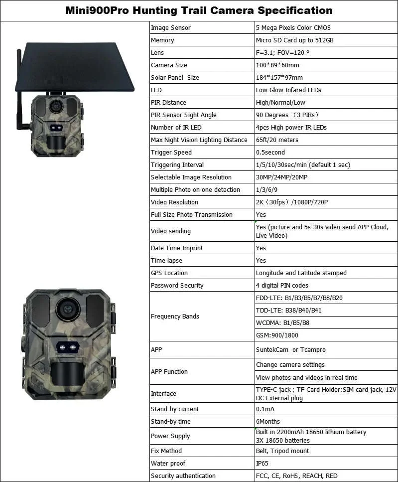 Mini900Pro 4G Outdoor Hunting Camera with 2K Remote Control - Image 5