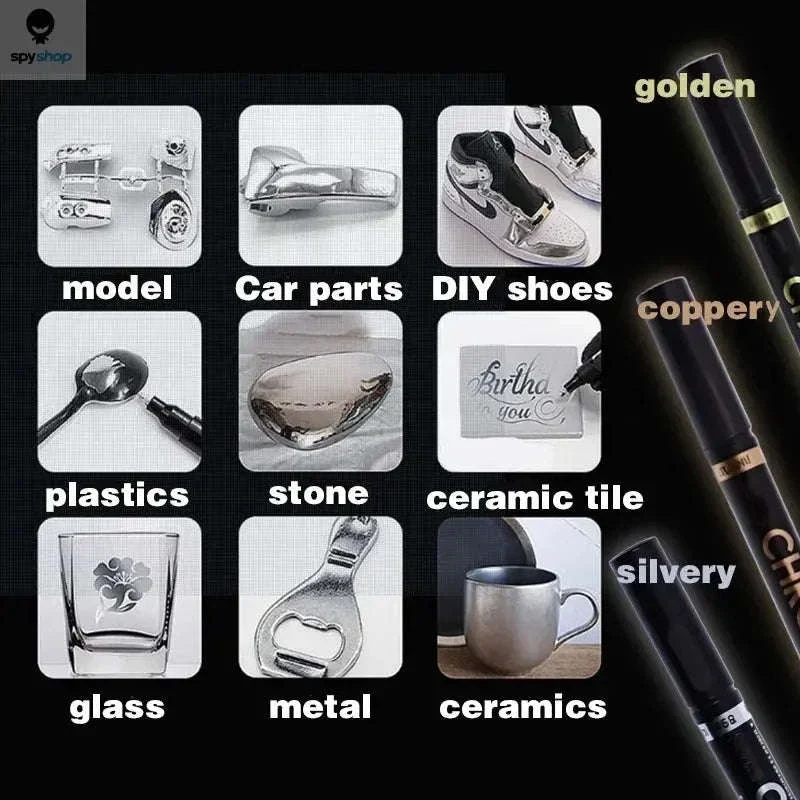 Mirror Marker Pen Reflective Chrome Metallic Art Markers - Image 14