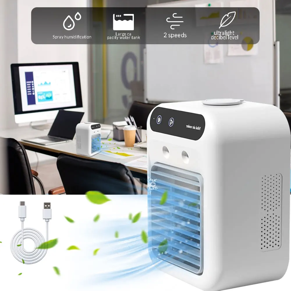 Mini Misting Air Cooler Fan with 500mL Tank, USB/Battery - Image 11