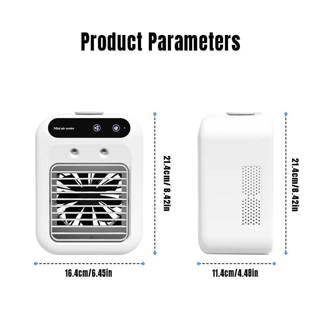 Mini Misting Air Cooler Fan with 500mL Tank, USB/Battery - Image 4
