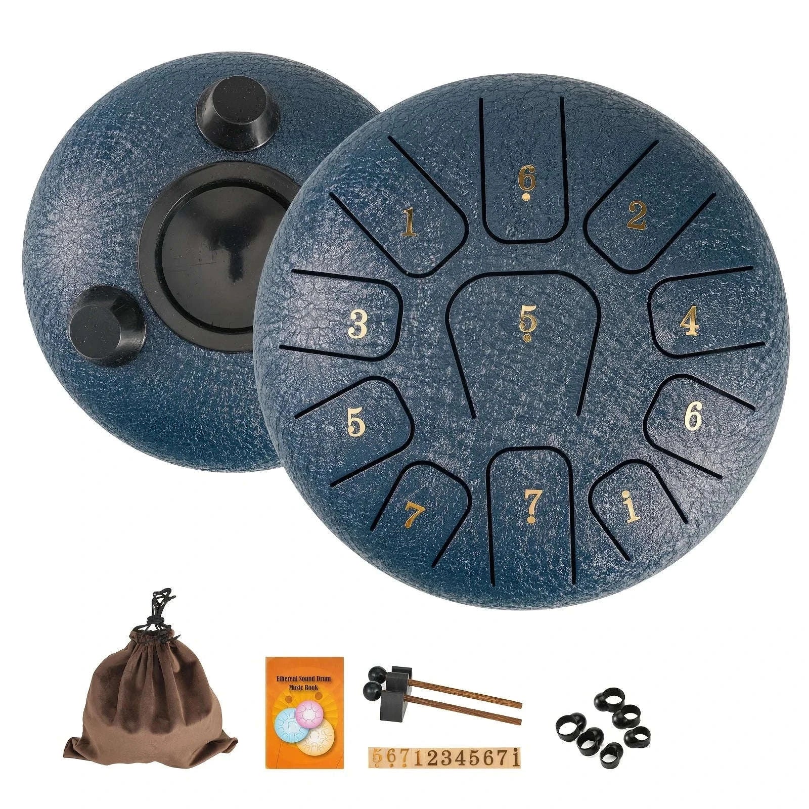 6-Inch Steel Tongue Drum Gift Set with Accessories - Image 12