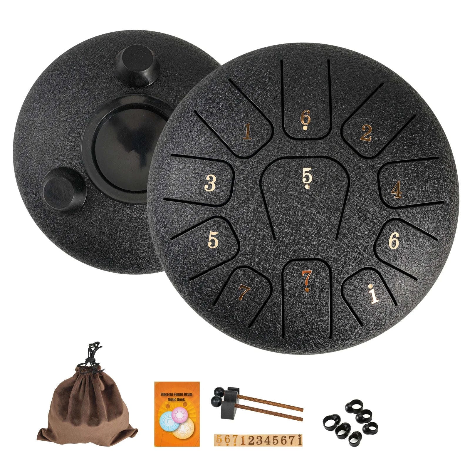 6-Inch Steel Tongue Drum Gift Set with Accessories - Image 21