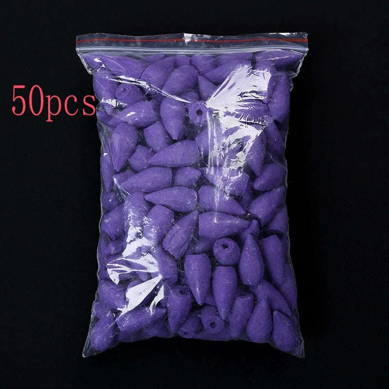 Mixed Waterfall Smoke Backflow Incense Cones, Sandalwood & Lavender - Image 9