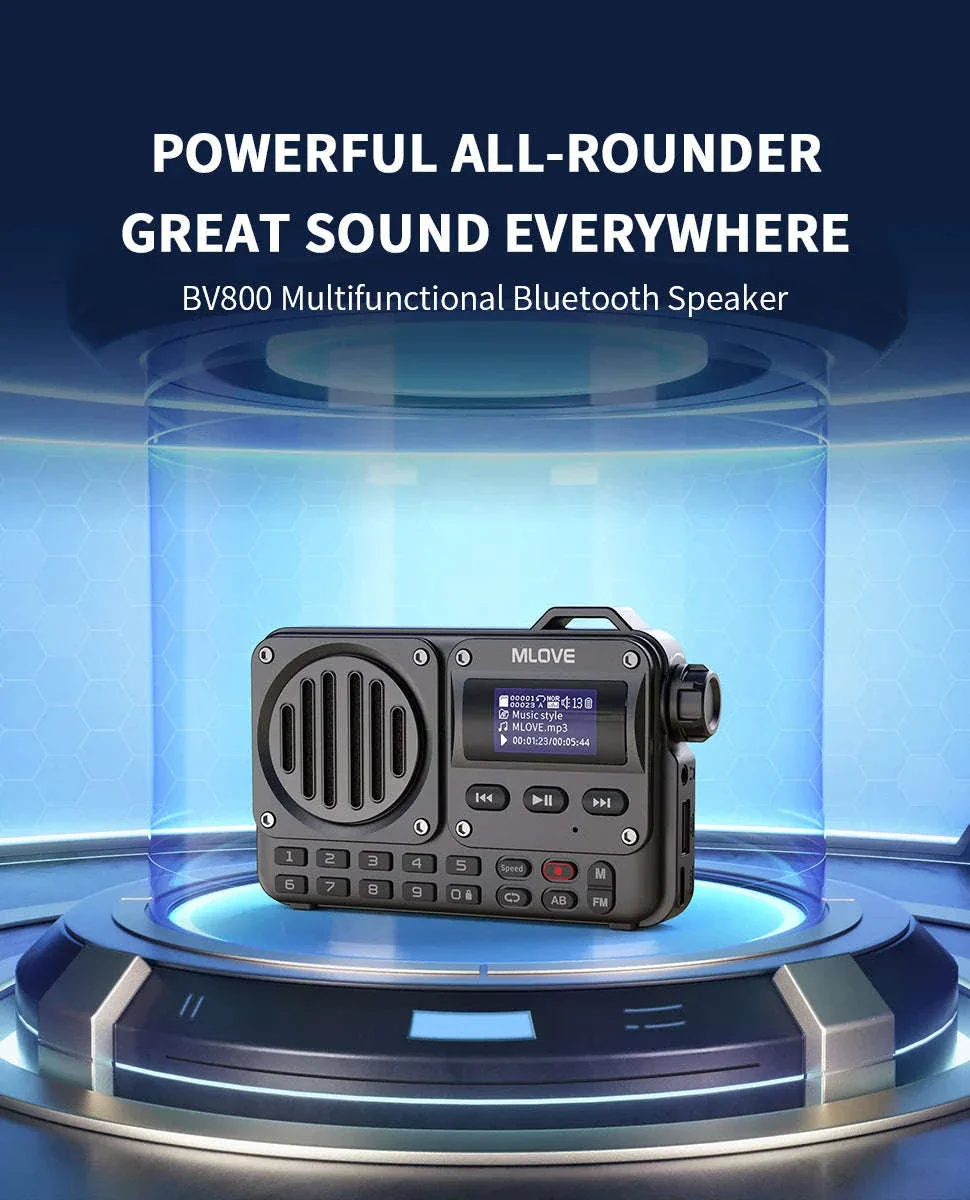 BV800 Portable Bluetooth Speaker with FM Radio and USB Playback - Image 7