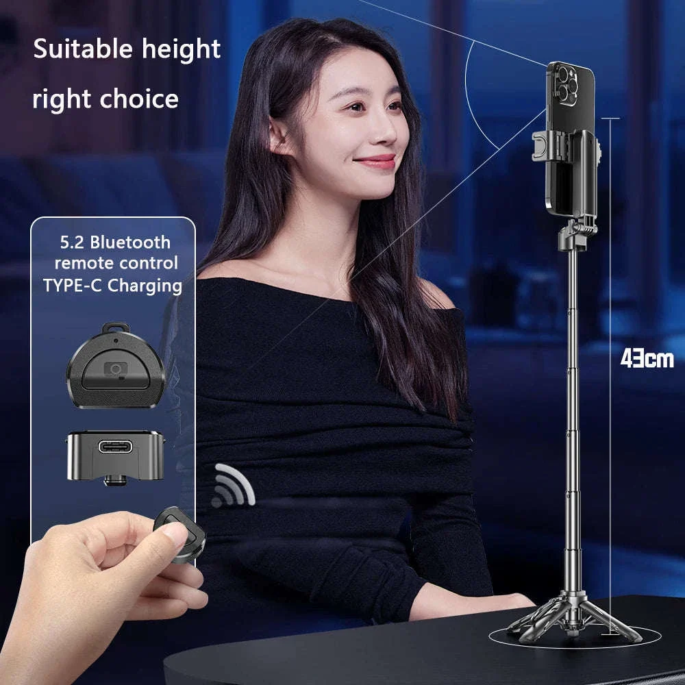 Multifunctional Mobile Selfie Stick Tripod with Bluetooth Remote - Image 6