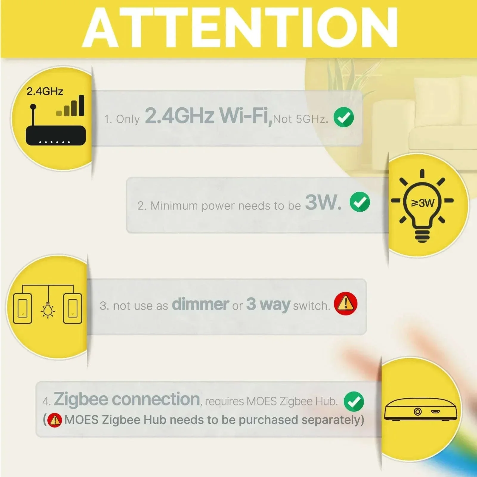 MOES Tuya ZigBee Smart Light Switch for Smart Home Control - Image 2