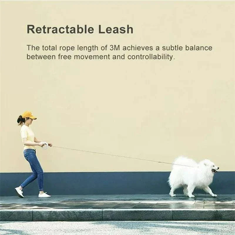 3m Retractable Dog Leash with One-Hand Brake & Anti-Slip Handle - Image 2