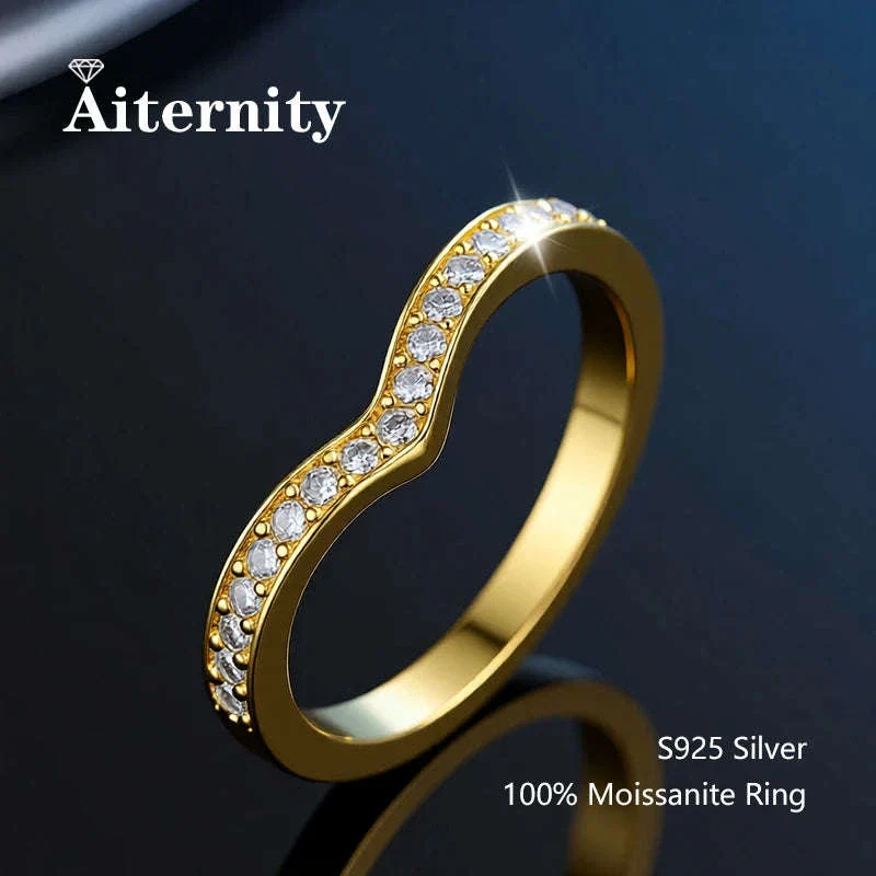 Moissanite Wedding Band Ring in 925 Sterling Silver for Women - Image 17