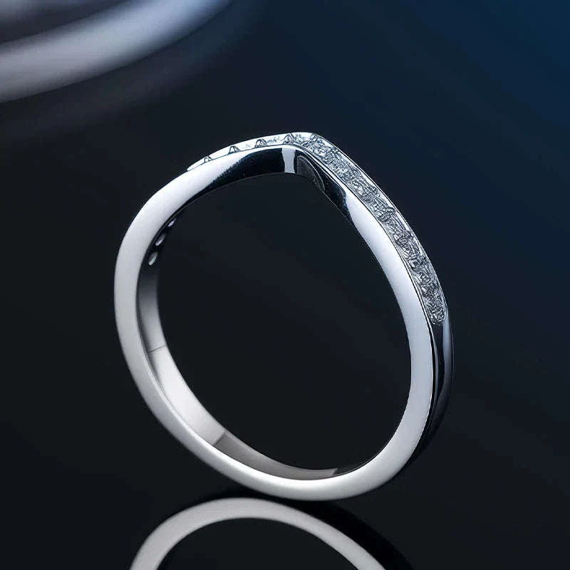 Moissanite Wedding Band Ring in 925 Sterling Silver for Women - Image 18