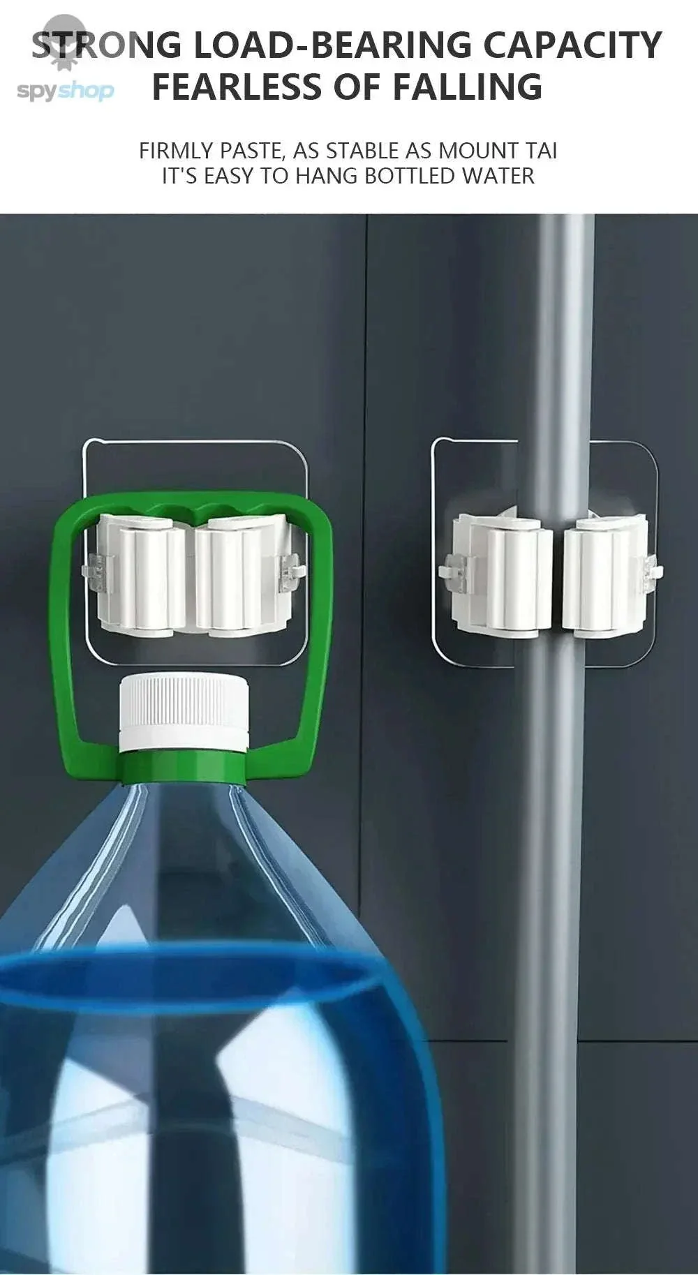 Self-Adhesive Mop Holder Wall-Mounted Organizer for Tools - Image 13